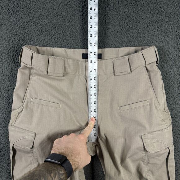 5.11 Tactical Pants Mens 32x32 Beige Tan Stryke Ripstop Military Cargo Hiking - Picture 13 of 16